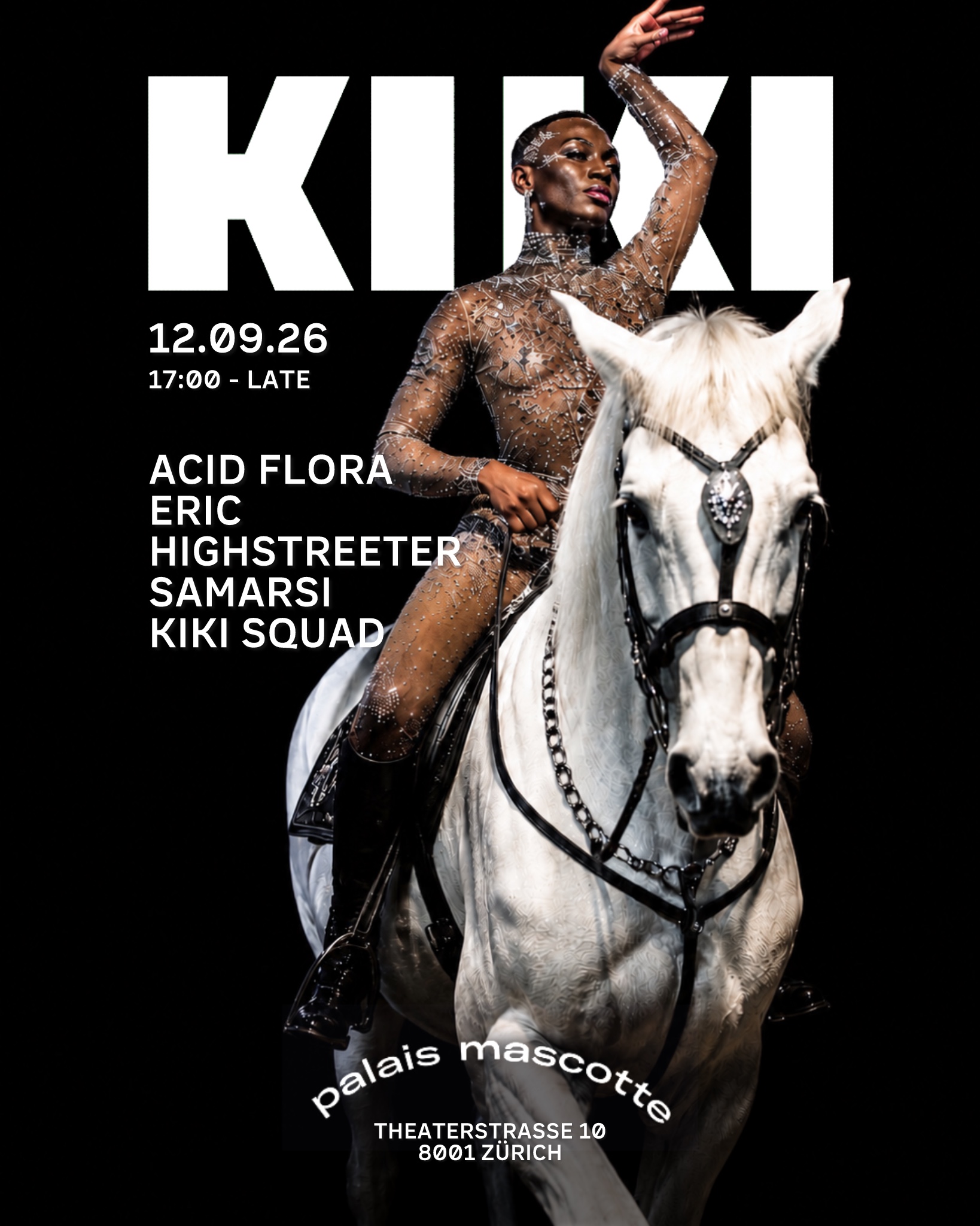 KIKI - Day into Night — Flyer, Palais Mascotte Zürich