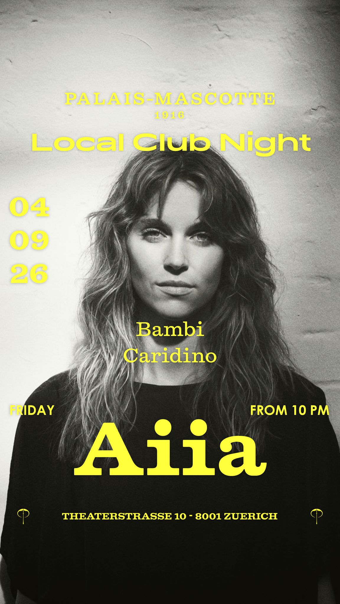 LOCAL CLUB NIGHT — Flyer, Palais Mascotte Zürich